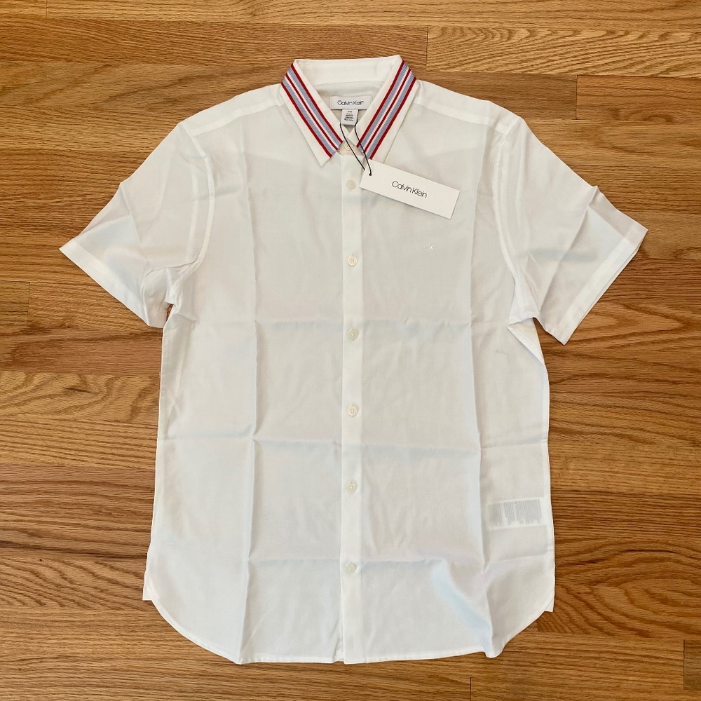 Calvin Klein Button Down Short Sleeve Men's Shirt Size S